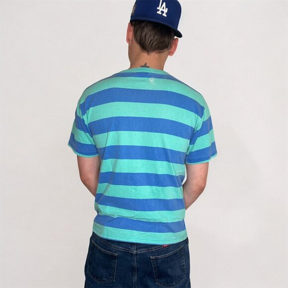 Vintage 1992 Pacific Coast Highway Striped California Travel Unisex T-Shirt M - Picture 3 of 6